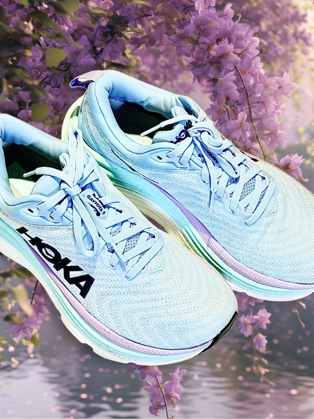 Hoka Gaviota 5 Airy Blue Running Shoes Size 7 - Picture 4 of 15